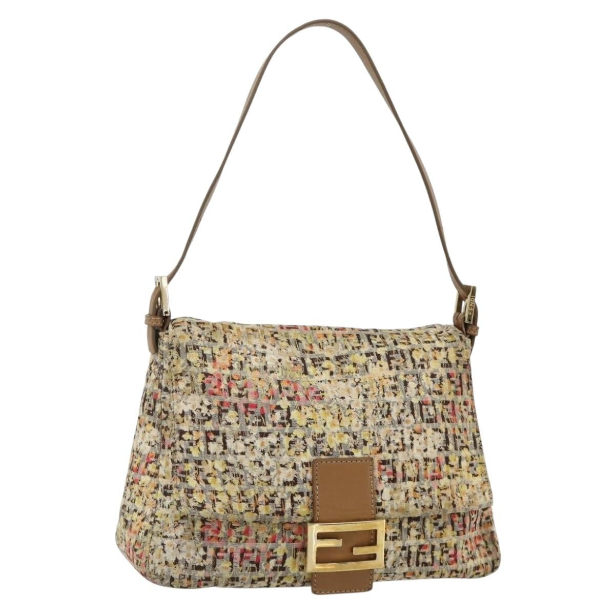 Fendi Mamma Baguette Zucca canvas, Beige, Canvas, Shoulder Bag