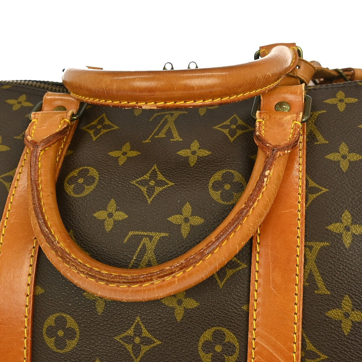 Louis Vuitton Keepall Bag Monogram Canvas, BROWN, CANVAS, Travel bag
