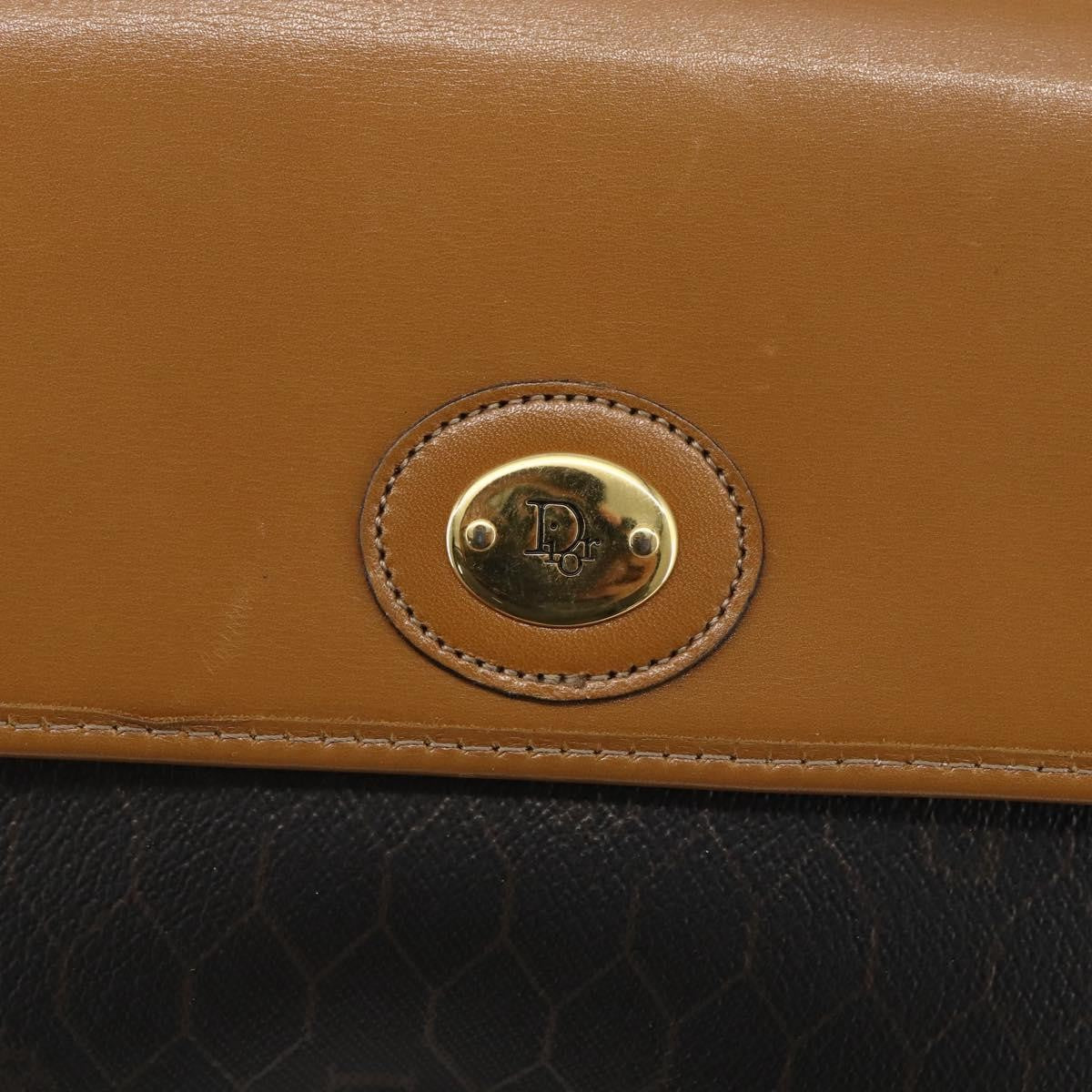 Christian Dior Vintage Honeycomb Shoulder Bag Canvas and Leather, BLACK, PVC, Shoulder bag