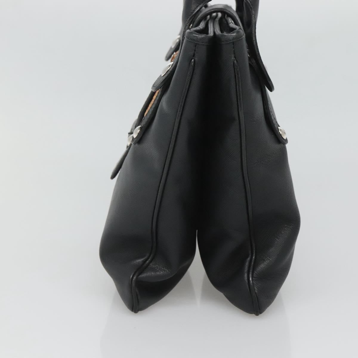 Salvatore Ferragamo Gancini handbag Leather, BLACK, LEATHER, Handbag