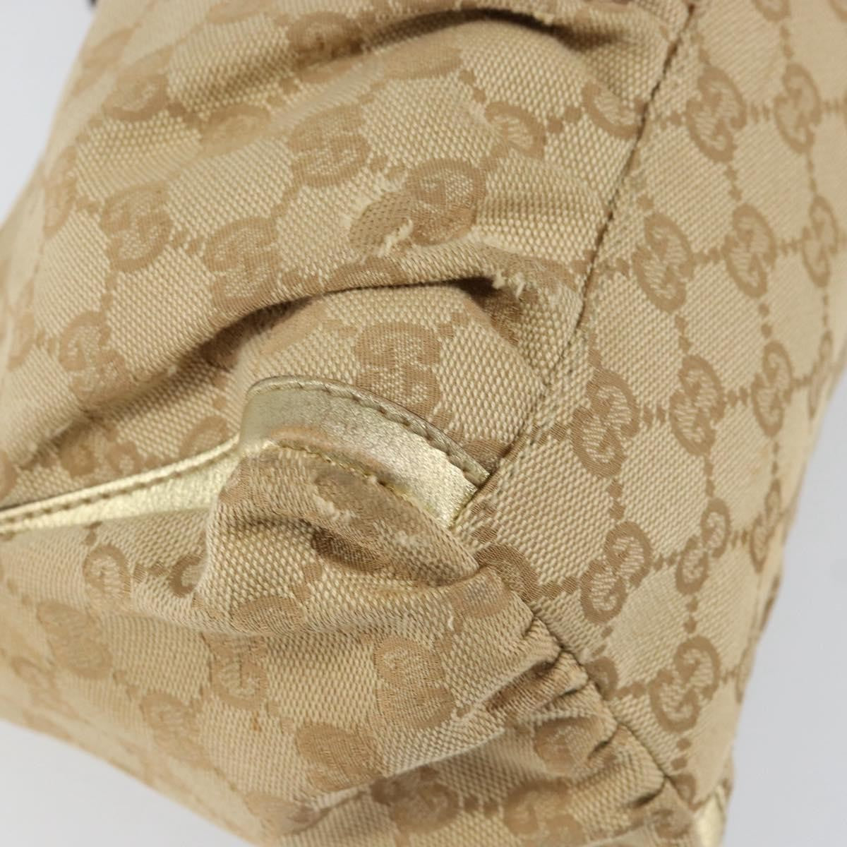 Gucci D Ring Hobo GG Canvas, BEIGE, CANVAS, Handbag