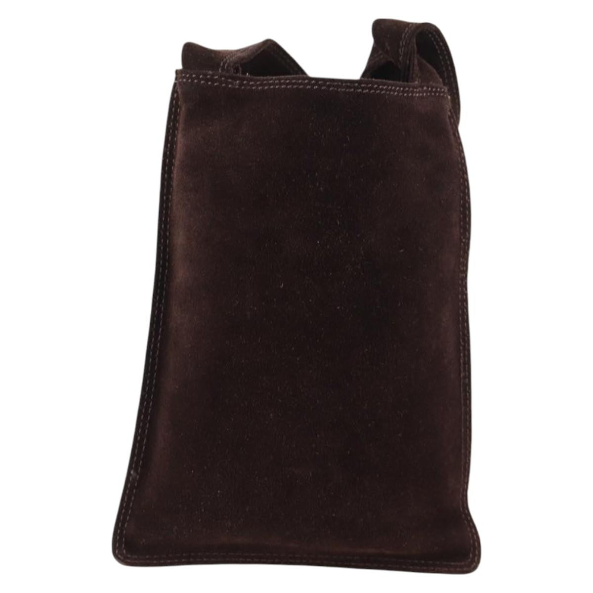 Chanel Vintage Shoulder Bag Suede, BROWN, SUEDE, Shoulder bag