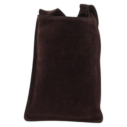 Chanel Vintage Shoulder Bag Suede, BROWN, SUEDE, Shoulder bag