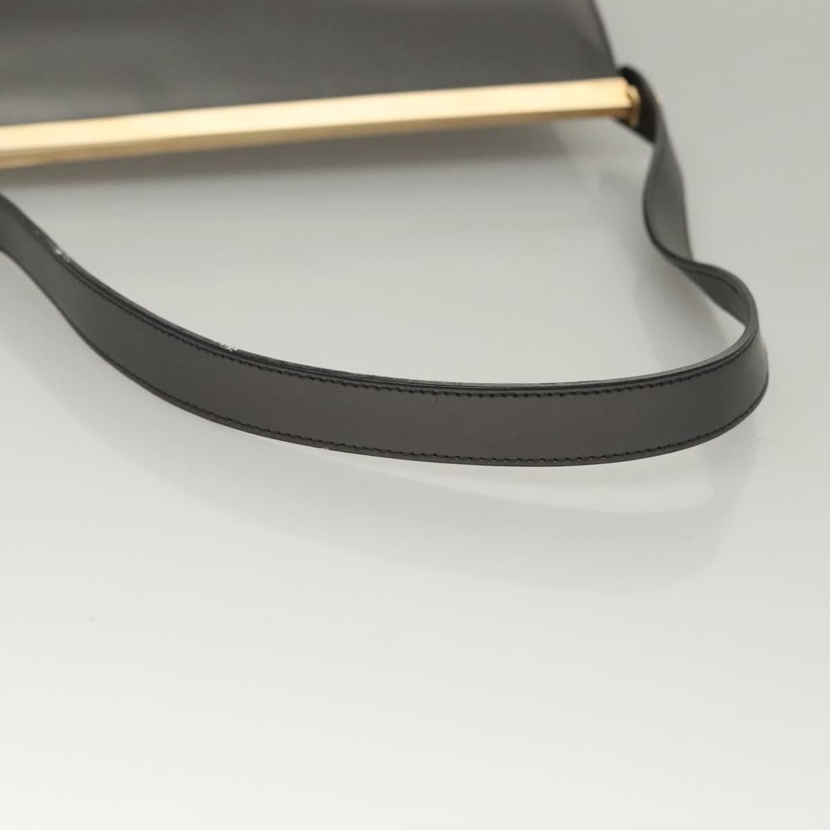 Gucci Vintage Shoulder Bag Leather, GRAY, LEATHER, Shoulder bag