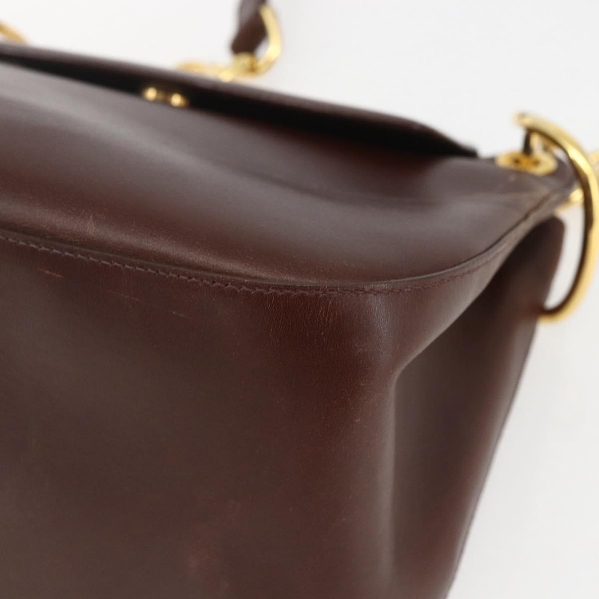 Prada Vintage Shoulder Bag Leather, BROWN, LEATHER, Shoulder bag