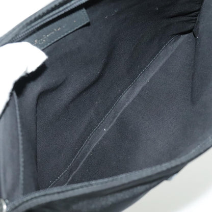 Balenciaga Logo Pouch Canvas, BLACK, CANVAS, Clutche & pouche