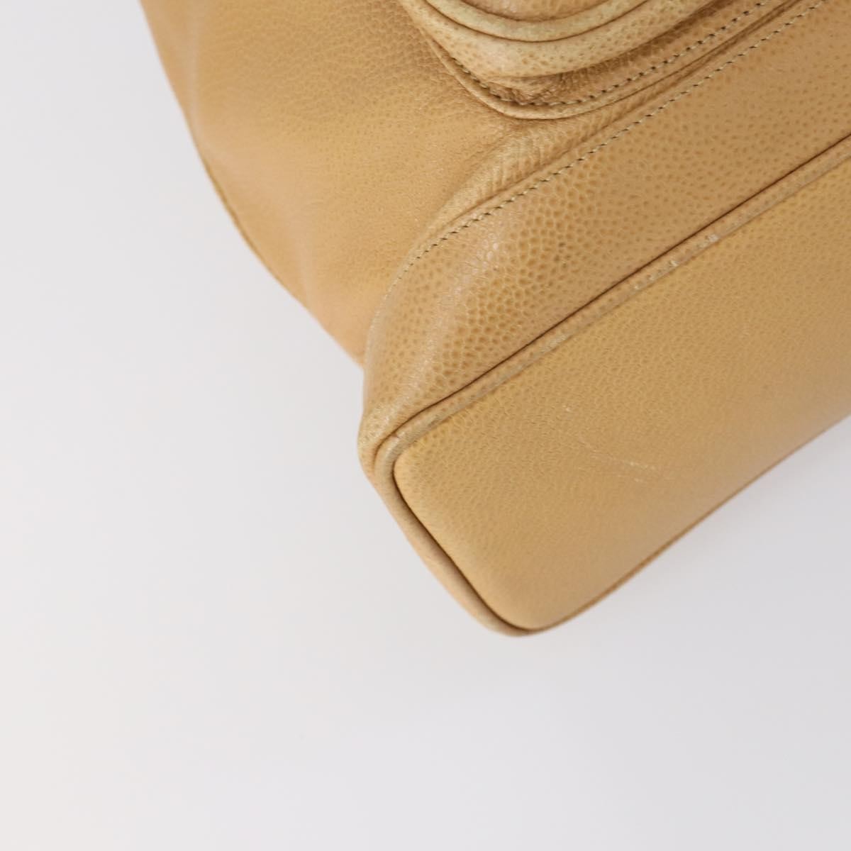 Chanel CC Front Pocket Backpack Leather, BEIGE, LEATHER, Backpack