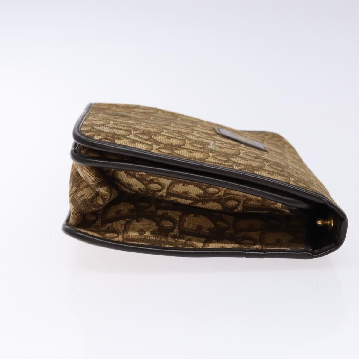 Christian Dior Vintage Trotter Pouch Diorissimo Canvas, BROWN, CANVAS, Clutche & pouche