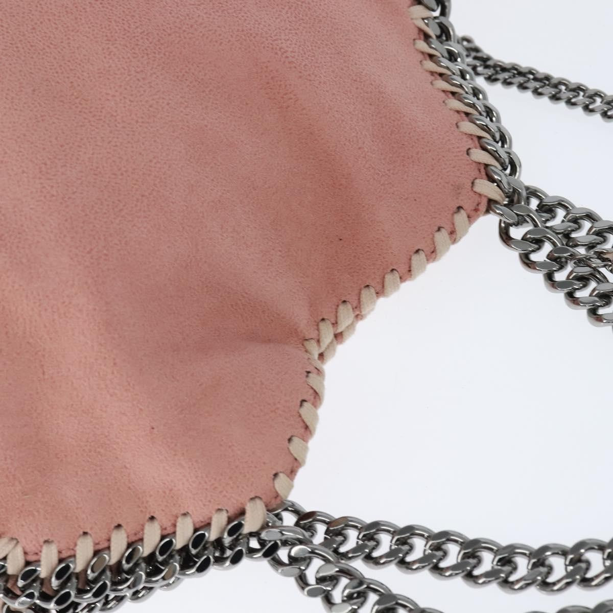 Stella McCartney Falabella Fold Over Crossbody Bag Shaggy Deer, PINK, POLYESTER, Shoulder bag