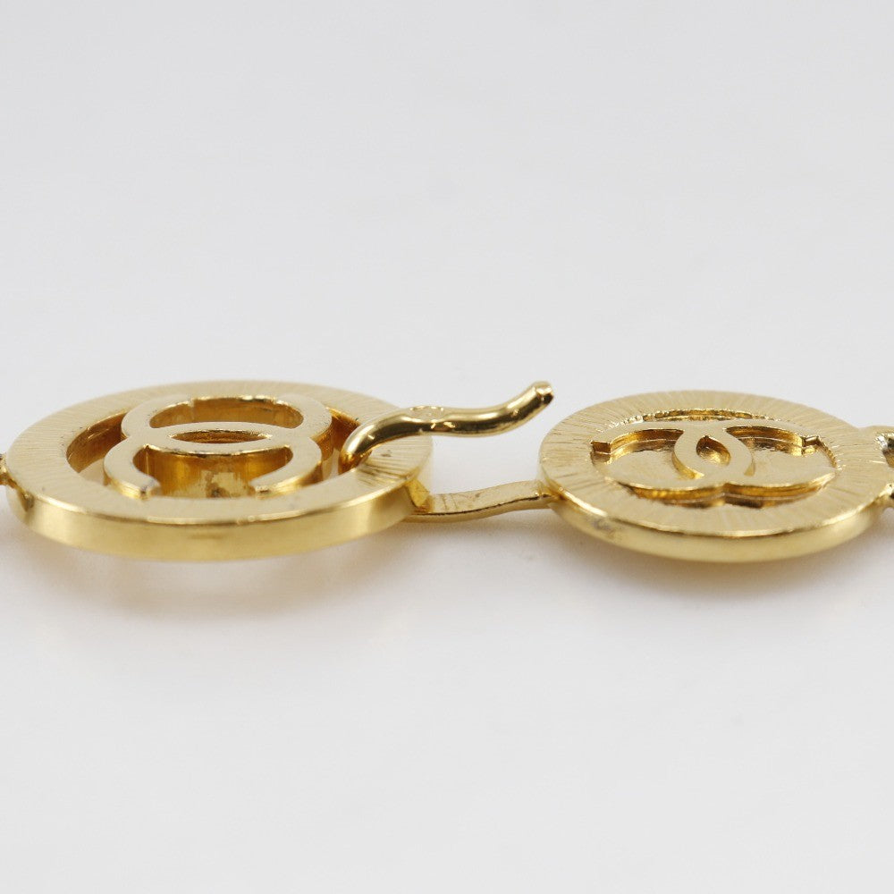 Chanel Vintage CC Chain Belt Metal and Leather, GOLD, GOLD_PLATED, Belts