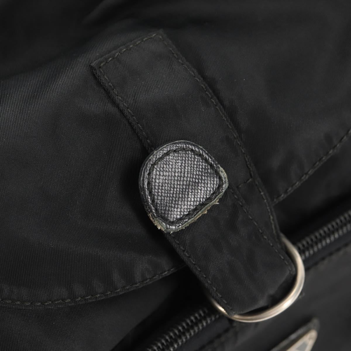 Prada Front Pocket Backpack Tessuto, BLACK, NYLON, Backpack