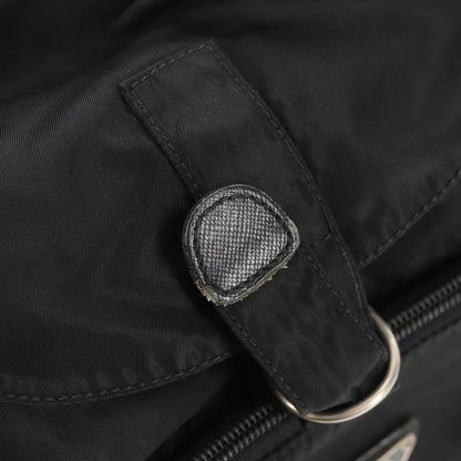 Prada Front Pocket Backpack Tessuto, BLACK, NYLON, Backpack