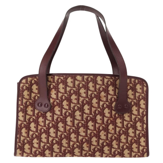 Christian Dior Vintage Trotter Handbag Canvas, RED, CANVAS, Handbag