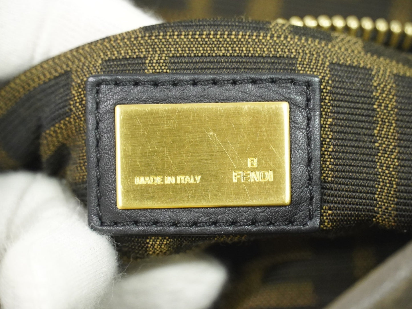 Fendi Peekaboo Bag Leather, GRAY, LEATHER, Handbag