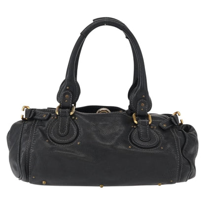 Chloe Pure Paddington Satchel Leather, BLACK, LEATHER, Handbag