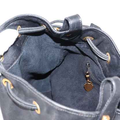 Gucci Vintage Drawstring Shoulder Bag Leather, BLACK, LEATHER, Shoulder bag