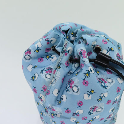 Miu Miu Drawstring Pouch Nylon, BLUE, NYLON, Clutche & pouche