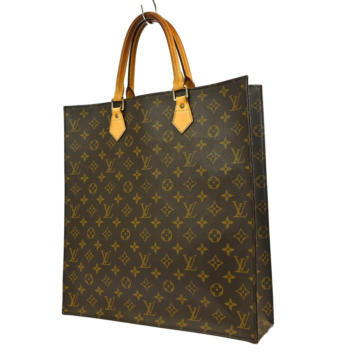 Louis Vuitton Sac Plat Bag Monogram Canvas, BROWN, CANVAS, Tote bag
