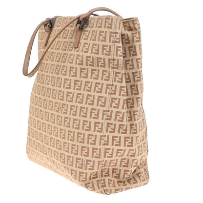 Fendi Shopping Tote Zucca Coated Canvas, PINK, CANVAS, Tote bag