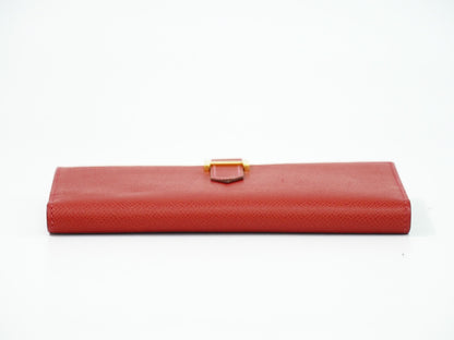 Hermes Bearn Wallet Epsom, RED, LEATHER, Wallets