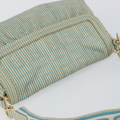 Fendi Chef Shoulder Bag Zucca Canvas, BLUE, CANVAS, Shoulder bag