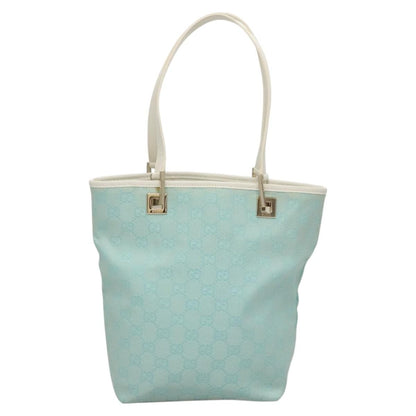 Gucci Vintage Bucket Shopping Tote GG Canvas, BLUE, CANVAS, Tote bag