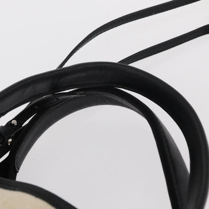 Balenciaga Navy Cabas Canvas with Leather, WHITE, CANVAS, Tote bag