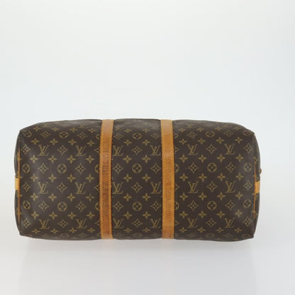 Louis Vuitton Keepall Bandouliere Bag Monogram Canvas, BROWN, CANVAS, Travel bag