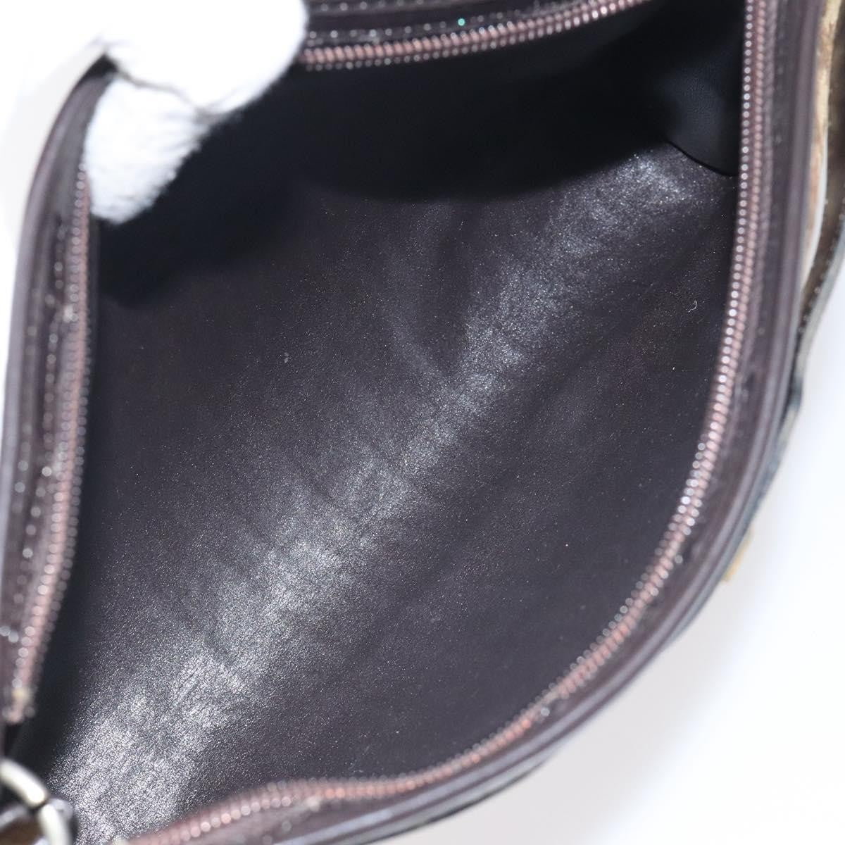 Christian Dior Vintage Trotter Shoulder Bag Canvas, BROWN, CANVAS, Shoulder bag