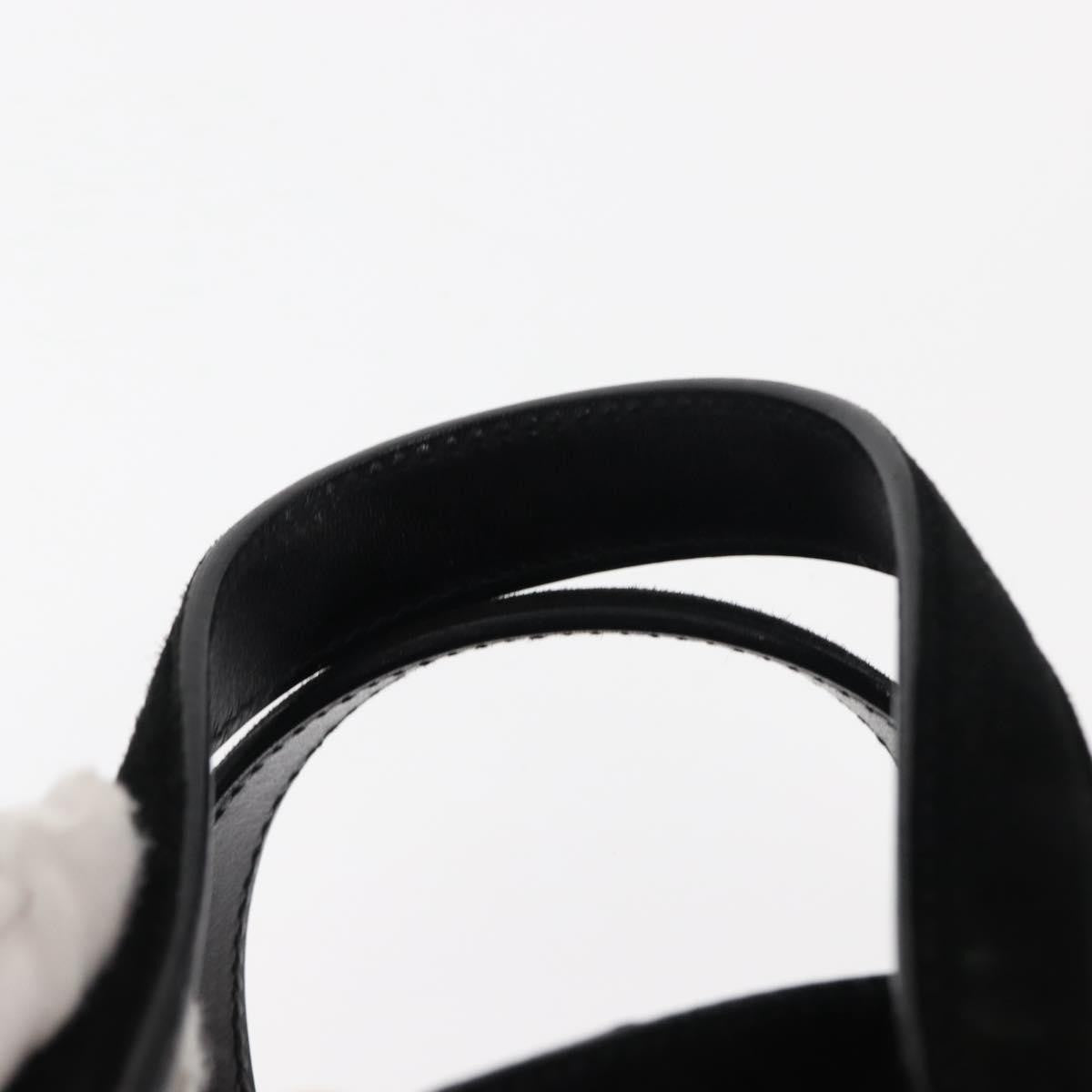 Salvatore Ferragamo Gancini mini handbag Canvas, BLACK, SUEDE, Handbag