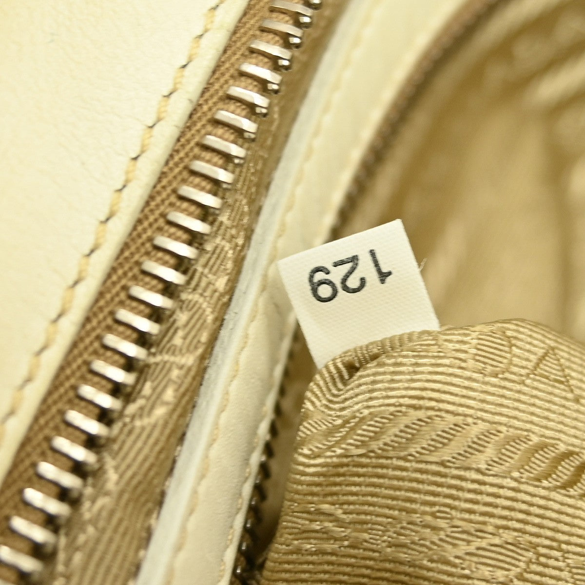 Prada Logo Zip Crossbody Bag Canvas, BEIGE, CANVAS, Shoulder bag