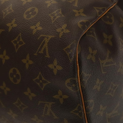 Louis Vuitton Keepall Bag Monogram Canvas, BROWN, CANVAS, Travel bag