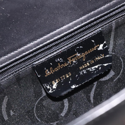 Salvatore Ferragamo Vintage Shoulder Bag Leather, BLACK, LEATHER, Shoulder bag
