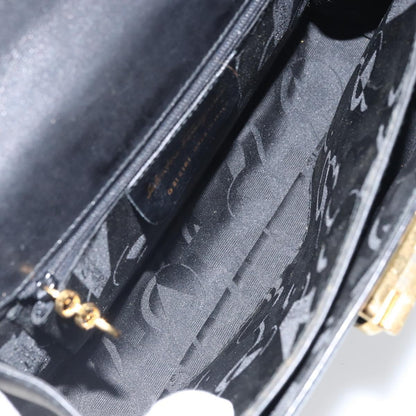 Salvatore Ferragamo Convertible Top Handle Bag Leather, BLACK, LEATHER, Handbag