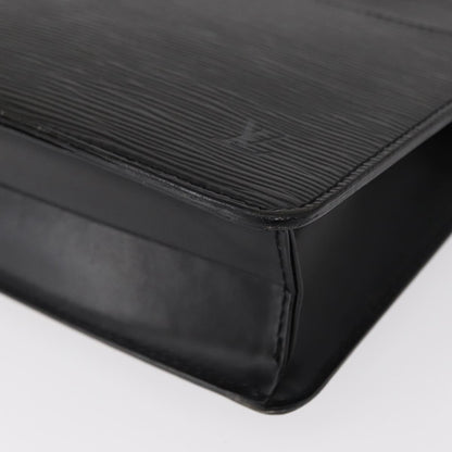 Louis Vuitton Pochette Homme Epi Leather, BLACK, LEATHER, Clutche & pouche