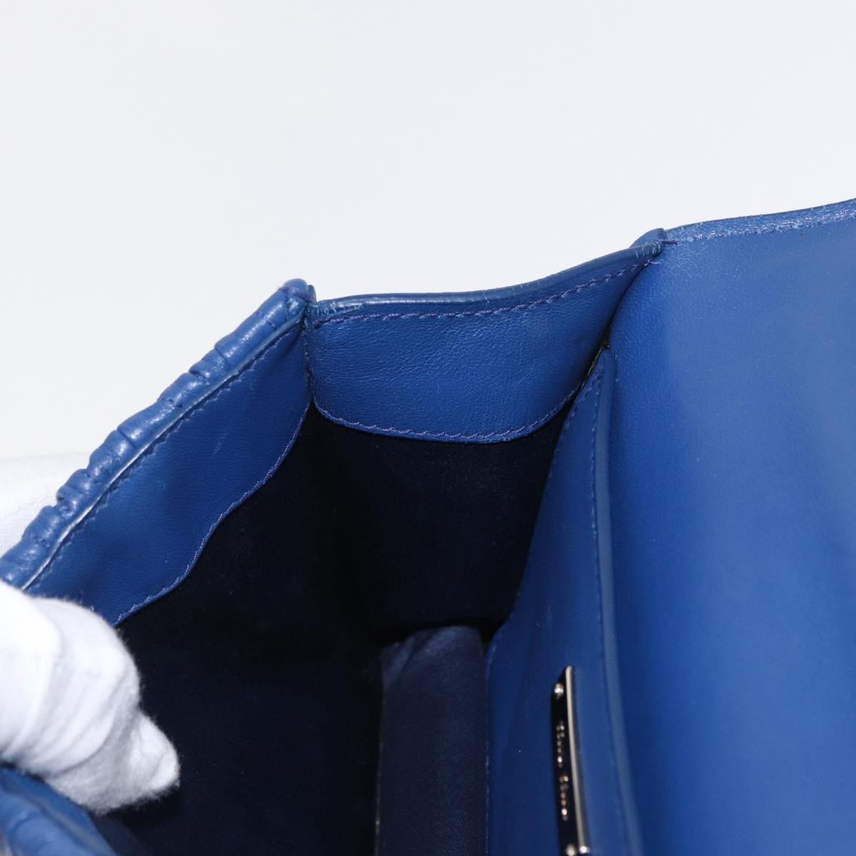Miu Miu Madras Crystal Buckle Shoulder Bag Leather, Blue, Leather, Shoulder Bag