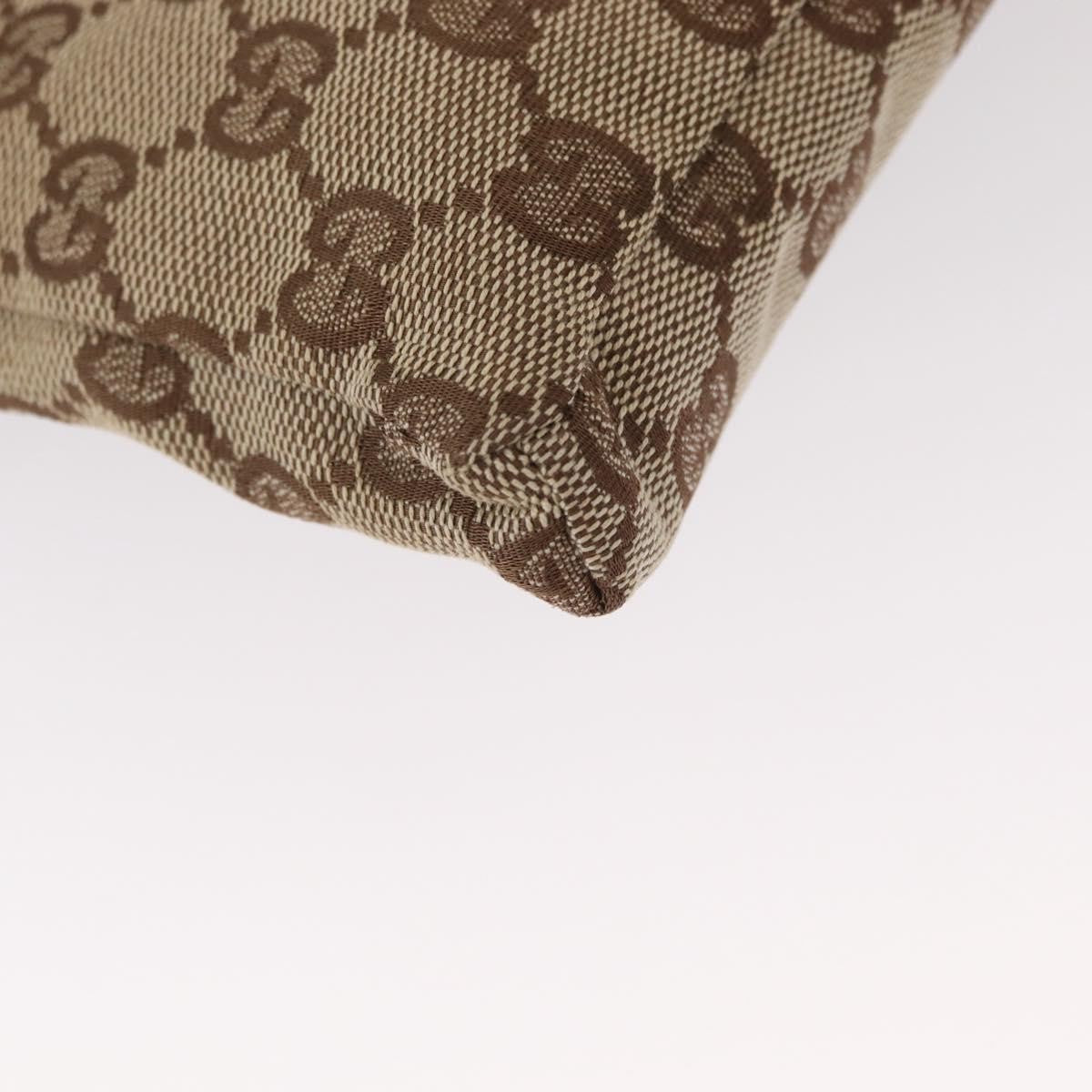 Gucci Vintage Double Belt Bag GG Canvas with Leather, BEIGE, CANVAS, Shoulder bag