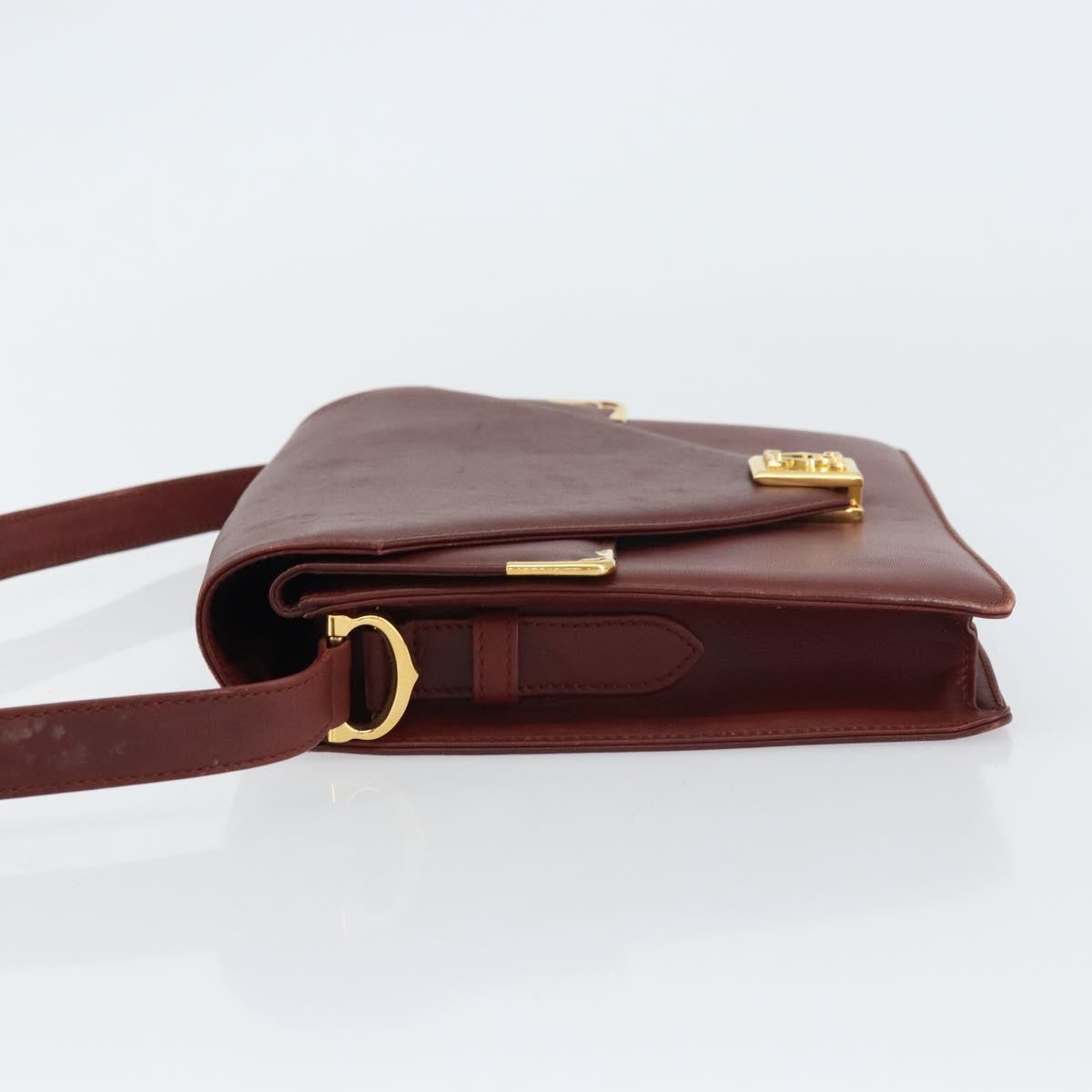 cartier Must de Cartier Shoulder Bag Leather, BURGUNDY, LEATHER, Shoulder bag