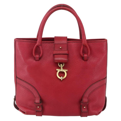 Salvatore Ferragamo Vintage Handbag Leather, RED, LEATHER, Handbag