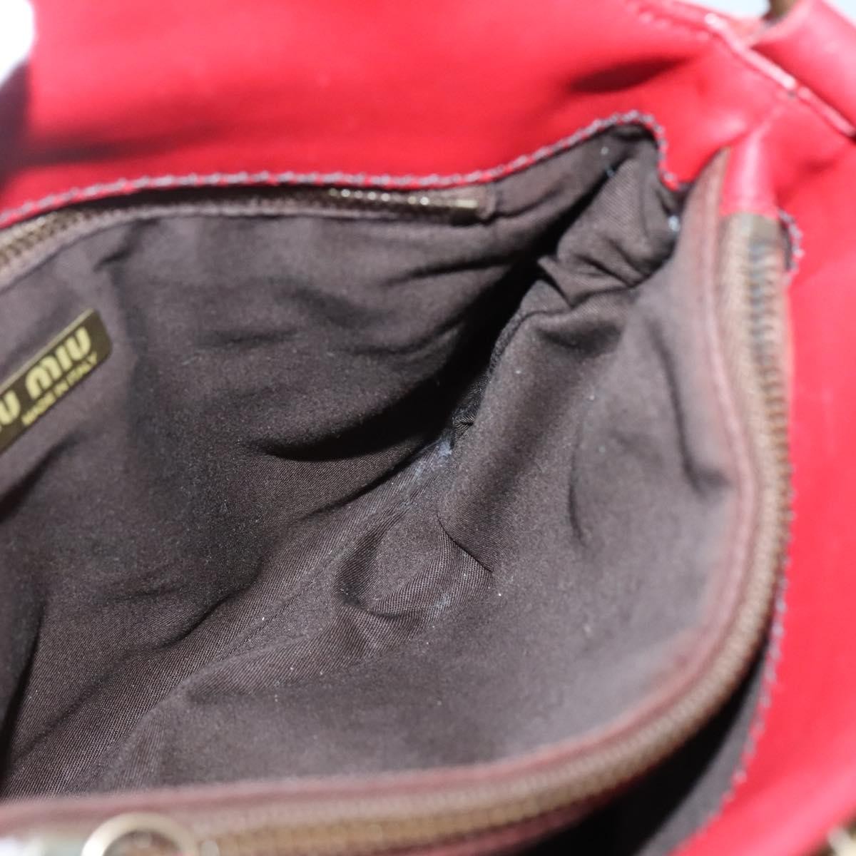 Miu Miu Triple Compartment Convertible Satchel Leather, RED, LEATHER, Shoulder bag