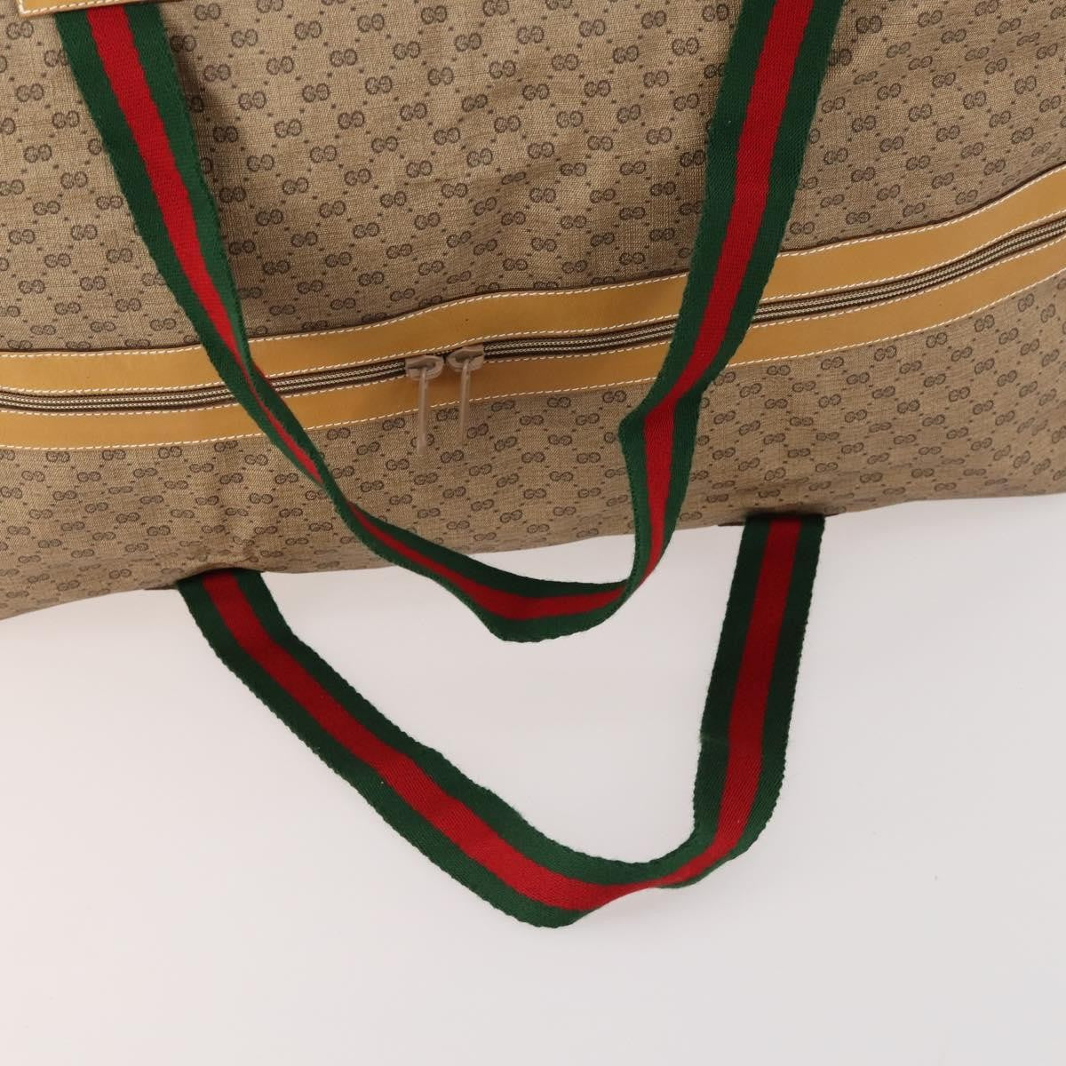Gucci Web Trim Weekend Duffle Bag GG Coated Canvas, BEIGE, CANVAS, Travel bag