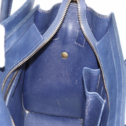 Celine Tricolor Luggage Bag Leather, Navy, Leather, Handbag