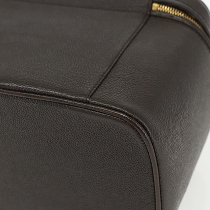 Chanel Vintage Timeless Vanity Case Caviar, BROWN, LEATHER, Handbag