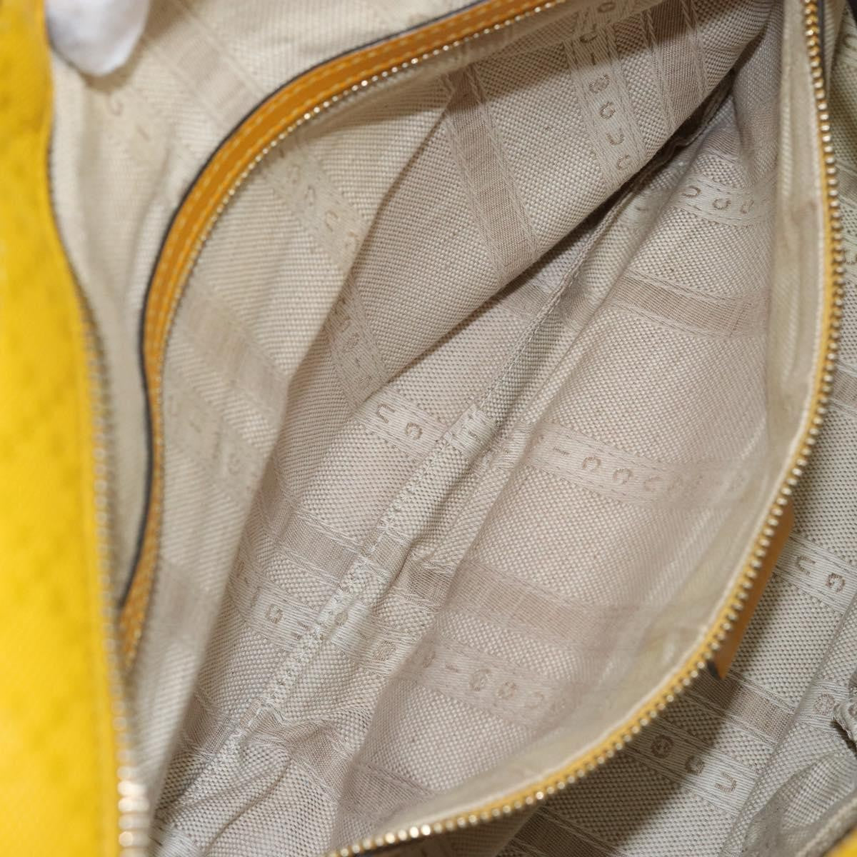 Gucci Bright Top Handle Bag Diamante Leather, YELLOW, LEATHER, Handbag