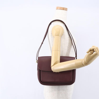 cartier Must de Cartier Shoulder Bag Leather, BURGUNDY, LEATHER, Shoulder bag