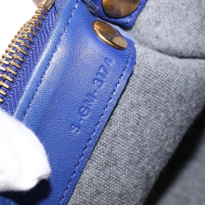 Celine Trio Crossbody Bag Leather, BLUE, LEATHER, Crossbody bag