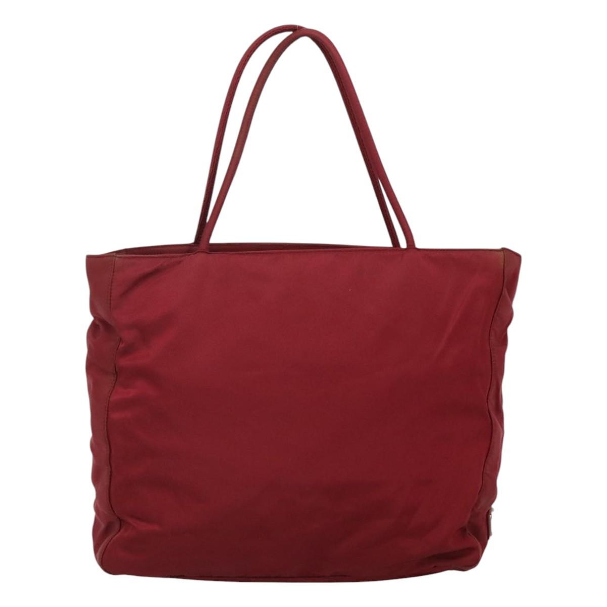 Prada Vintage Zip Tote Tessuto, RED, NYLON, Tote bag