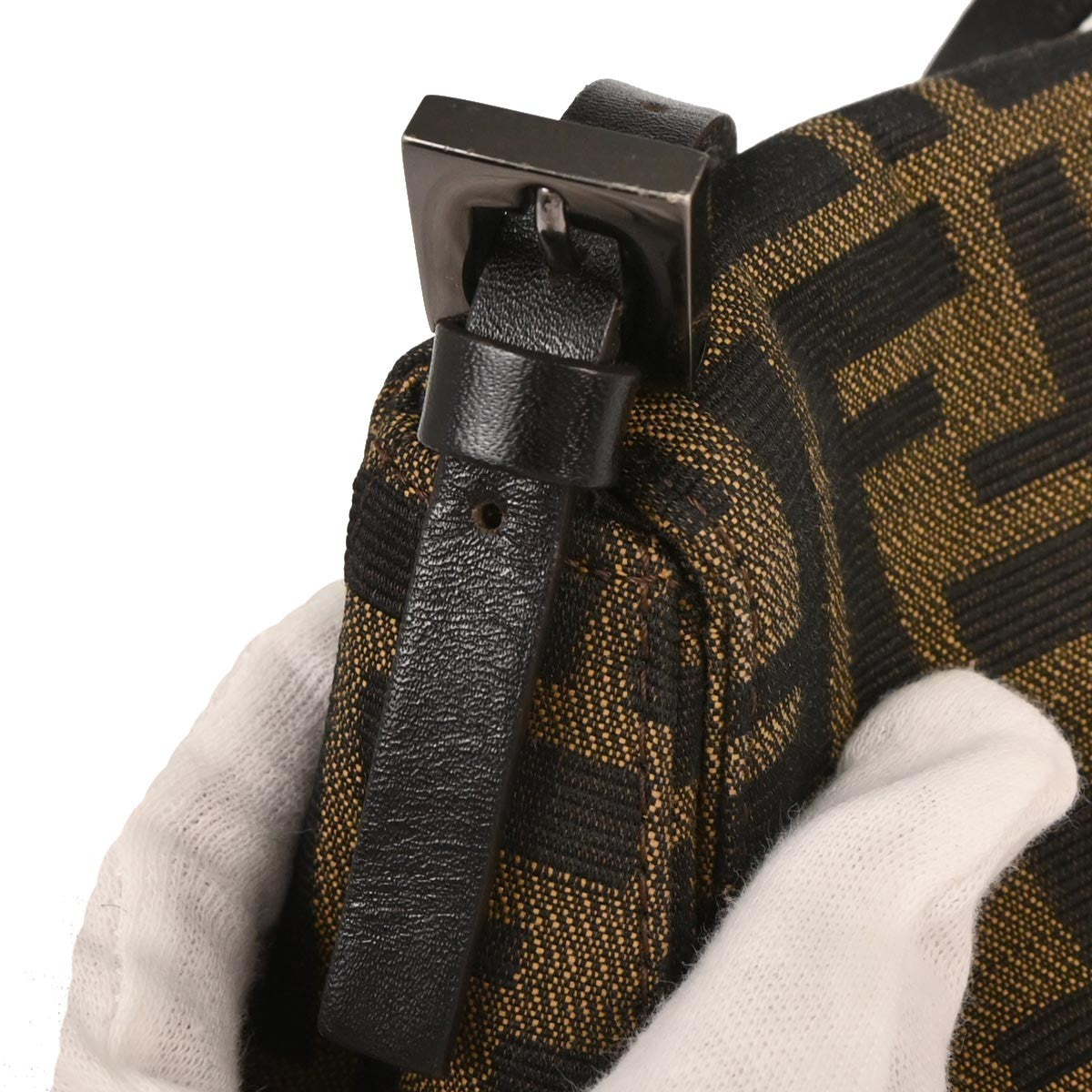 Fendi Baguette Bag Zucca Canvas, BROWN, CANVAS, Handbag