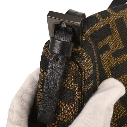 Fendi Baguette Bag Zucca Canvas, BROWN, CANVAS, Handbag
