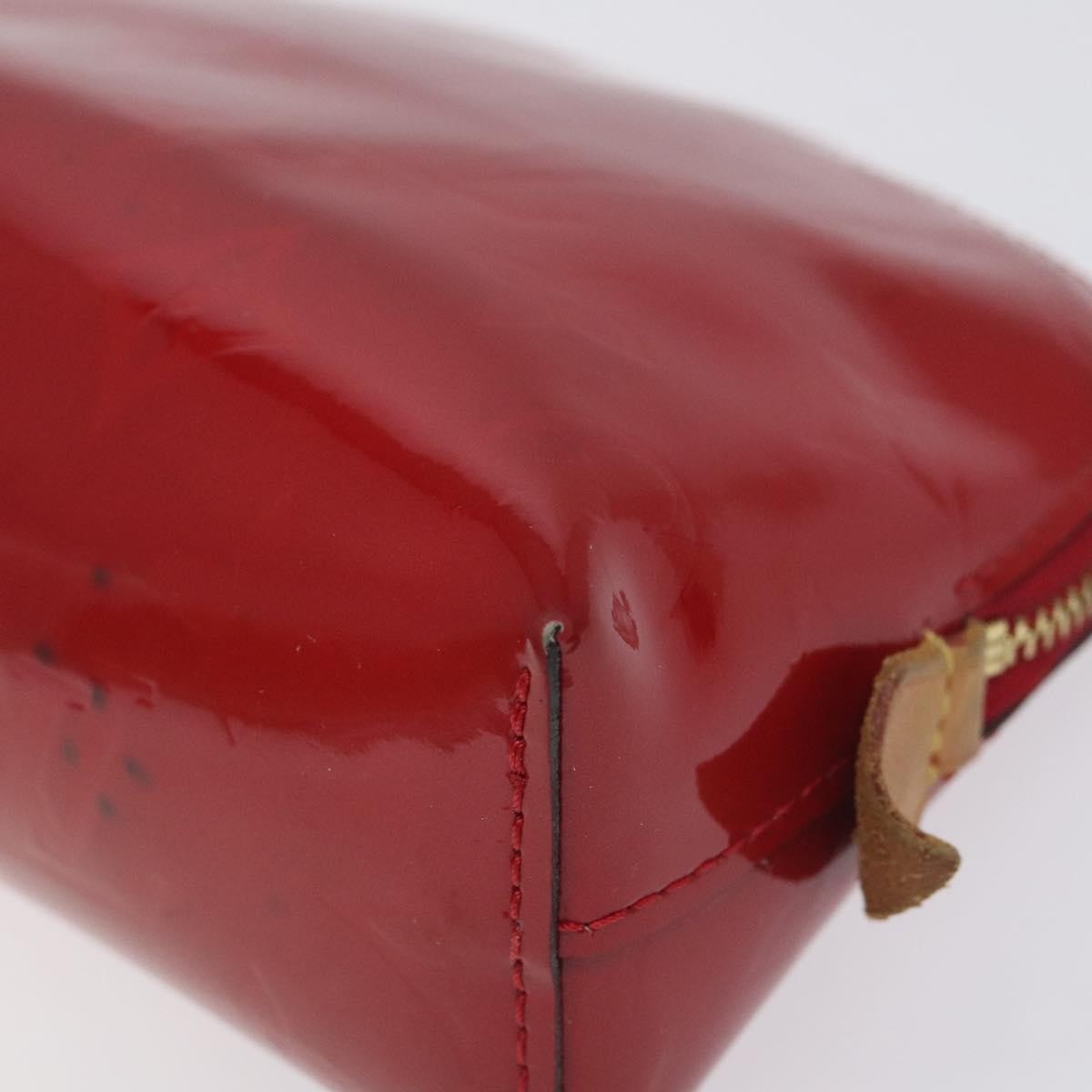 Louis Vuitton Cosmetic Pouch Monogram Vernis, RED, PATENT_LEATHER, Toiletry Case
